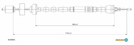 Трос зчеплення Renault/Laguna 2.0, 98- ADRIAUTO 41.0104.1