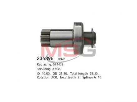 Бендикс стартера Valeo D7ES5 VW 1.4-1.6 HC-CARGO 236896
