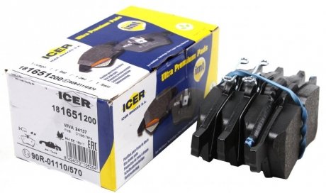 Дисковые тормозные колодки ICER 181651-200