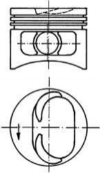 Поршень, комплект LADA Samara 1,5 KOLBENSCHMIDT 93672630