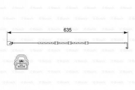 ДАТЧИК ЗНОШУВАННЯ ДИСК.КОЛ.ЗАД BOSCH 1987474515