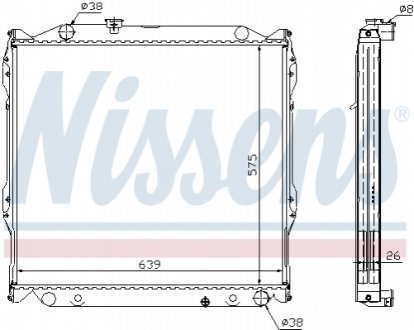 Радіатор, охолодження двигуна NISSENS 64636A