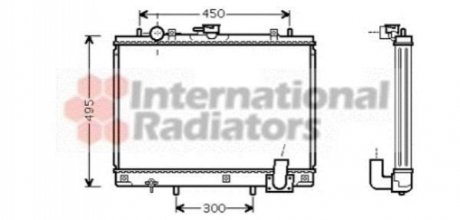 Радиатор охлождения MITSUBISHI L200 25TD MT 96-02 Van Wezel 32002161