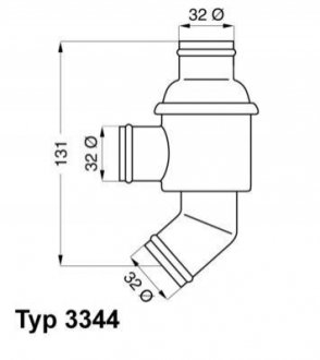 Термостат BMW 3 5 E30 E12 E28 WAHLER 3344.80