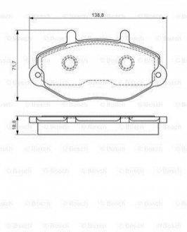 Колодки гальмівні (дискові) BOSCH 0986495112