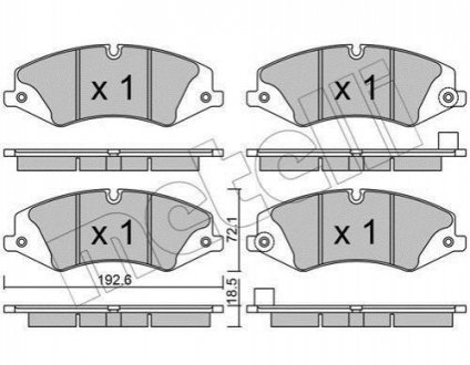 Комплект гальмівних колодок METELLI 22-0836-6