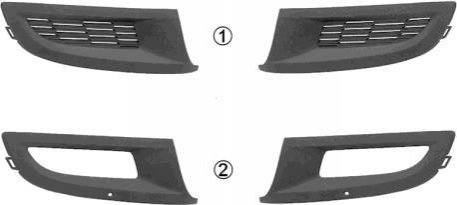 Решітка бампера пер. лів. VW POLO 09-15 (Equipart) Van Wezel 5829593
