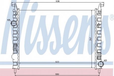 Радіатор охолоджування NISSENS 617862