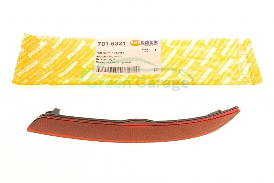 Отражатель бампера (заднего) BMW 5 (F10) 10-16 (R) AUTOTECHTEILE 701 6321 (фото 1)