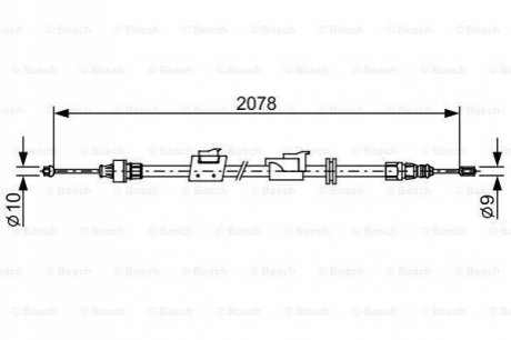 Трос ручного гальма BOSCH 1987482706