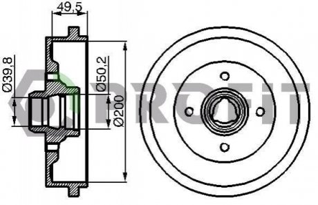 Барабан гальмівний PROFIT 5020-0094