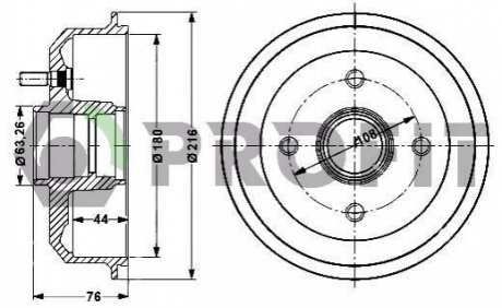 Барабан гальмівний PROFIT 5020-0024