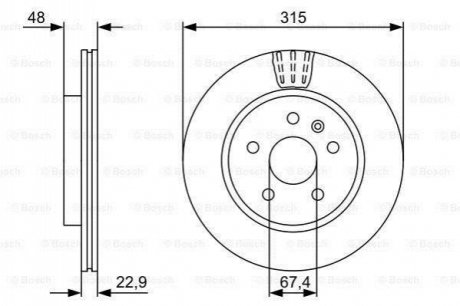 Диск гальмівний BOSCH 0986479C71