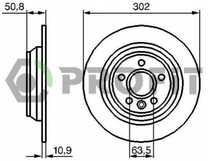 Диск гальмівний PROFIT 5010-1616