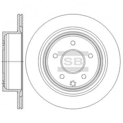 Диск тормозной NISSAN QASHQAI (пр-во SANGSIN) Hi-Q (SANGSIN) SD4241 (фото 1)