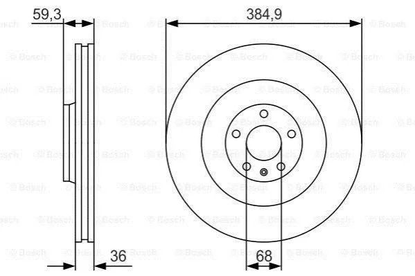 Диск гальмівний BOSCH 0986479R30 (фото 1)