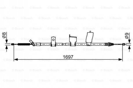 Гальмівний трос BOSCH 1987482627