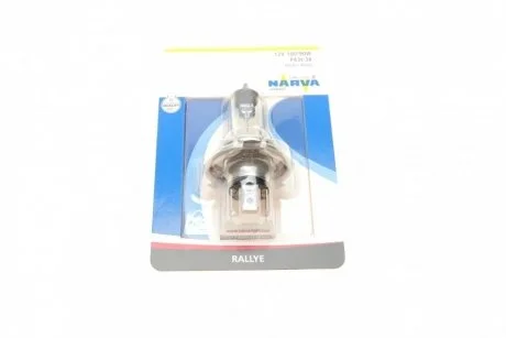 Автолампа H4 12V 100/90W P43t Rallye (блістер/ 1шт) NARVA 489014000