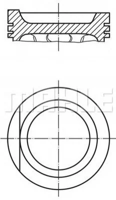Поршень MAHLE / KNECHT 034 76 02 (фото 1)