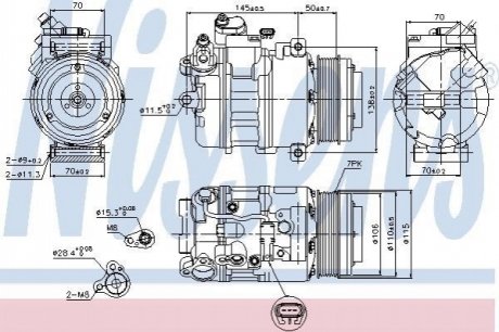 SPR╩пARKA KLIM BMW 5/7/X5/X6 F10/F07/F01/E70/E71 08- [NOWA] NISSENS 89574