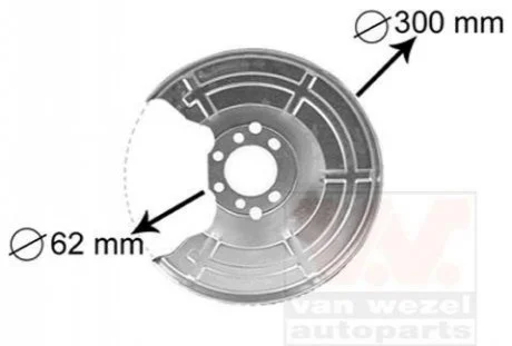 Защита тормозного диска Opel Astra G,H / Meriva (пр-во) Van Wezel 3745371