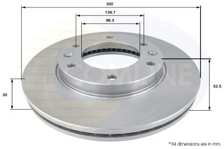 Comline - Диск гальмівний вентильований з покриттям COMLINE ADC2414V