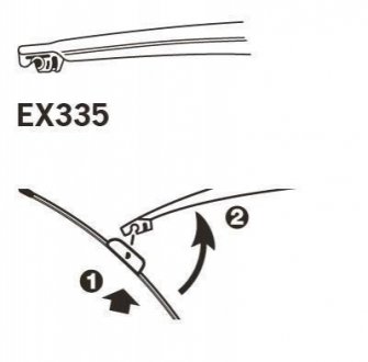 ExactFit Rear Щітка склоочисника,задня OEM (330мм) TRICO EX335 (фото 1)