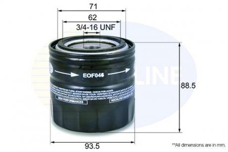 - Фільтр оливи (аналогWL7067/OC383) COMLINE EOF046