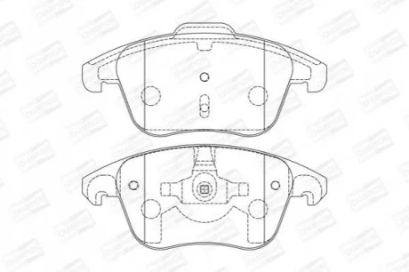 Гальмівні колодки пер. Citroen C4 Picasso 06-/Peugeot 5008 09- (ATE) CHAMPION 573193CH