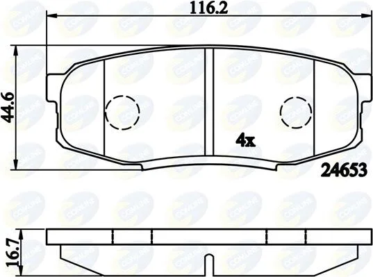 Comline - Гальмівні колодки до дисків COMLINE CBP02124 (фото 1)