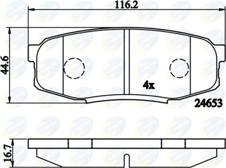 Comline - Гальмівні колодки до дисків COMLINE CBP02124