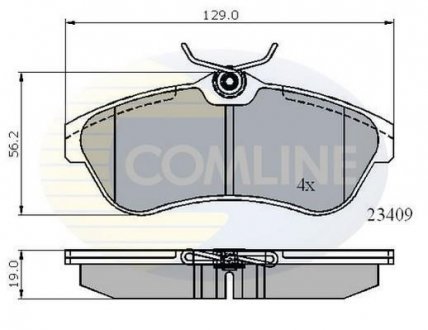 Гальмівні колодки, дискове гальмо (набір) COMLINE CBP01146