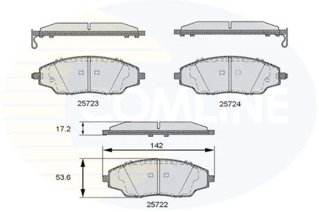 Гальмівні колодки (набір) COMLINE CBP36083