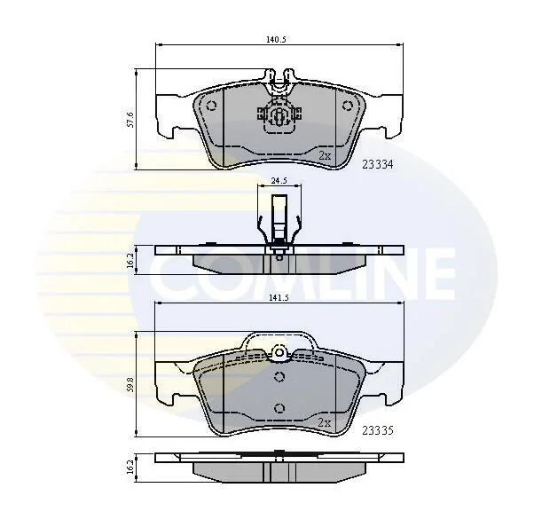 Comline - Гальмівні колодки до дисків COMLINE CBP01118 (фото 1)