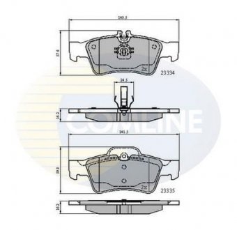 Гальмівні колодки, дискове гальмо (набір) COMLINE CBP01118