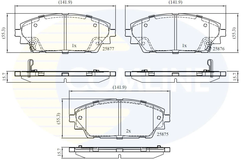 Comline - Гальмівні колодки до дисків COMLINE CBP32242 (фото 1)