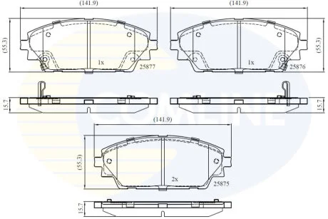 Comline - Гальмівні колодки до дисків COMLINE CBP32242