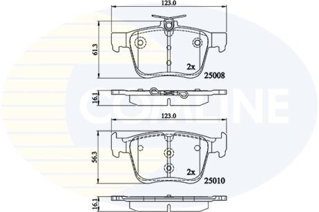 - Гальмівні колодки до дисків COMLINE CBP02156