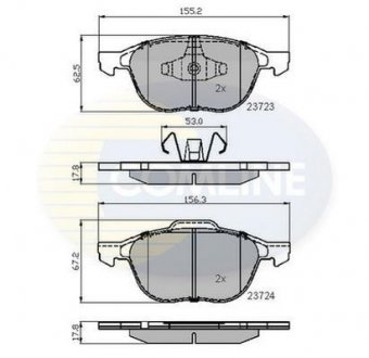 - Гальмівні колодки до дисків COMLINE CBP01323 (фото 1)