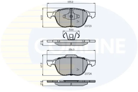 Comline - Гальмівні колодки до дисків COMLINE CBP01323