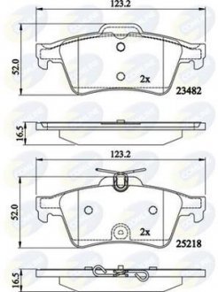 Гальмівні колодки (набір) COMLINE CBP02198