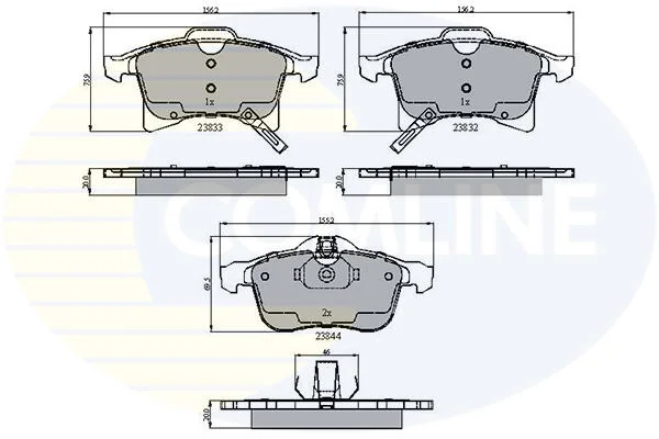 Comline - Гальмівні колодки до дисків COMLINE CBP31307 (фото 1)