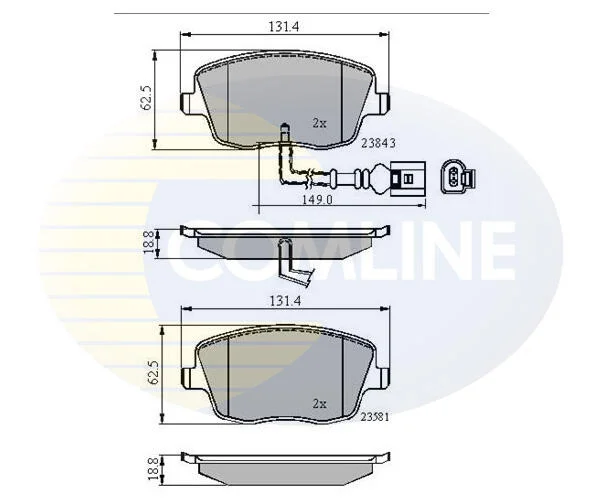 Comline - Гальмівні колодки до дисків COMLINE CBP11147 (фото 1)