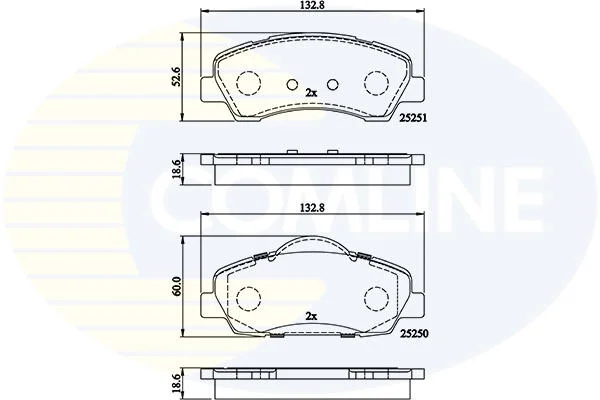 Comline - Гальмівні колодки до дисків COMLINE CBP02199 (фото 1)