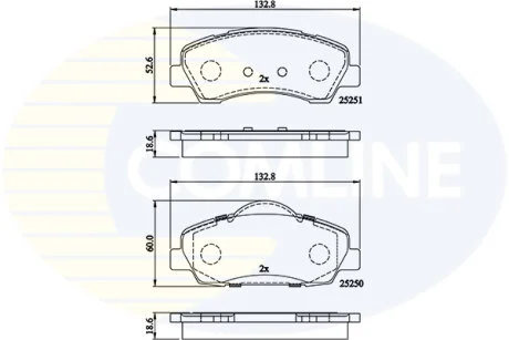 Comline - Гальмівні колодки до дисків COMLINE CBP02199