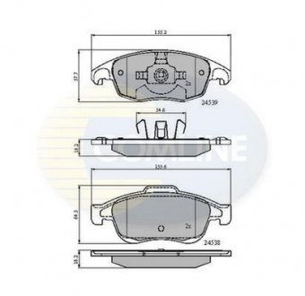 Гальмівні колодки, дискове гальмо (набір) COMLINE CBP01719