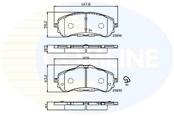 Comline - Гальмівні колодки до дисків COMLINE CBP32232 (фото 1)