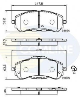 Гальмівні колодки (набір) COMLINE CBP32232