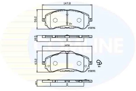 Comline - Гальмівні колодки до дисків COMLINE CBP32232