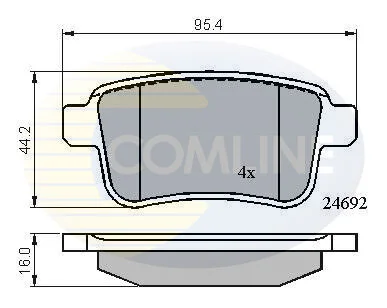 Comline - Гальмівні колодки до дисків COMLINE CBP01715